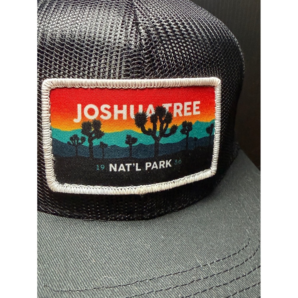 Outdoor Cap Joshua Tree National Park Trucker Hat Black Snapback Mesh Patch Cap